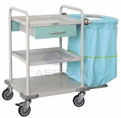 AG-SS017 ss malzeme taban koğuş odası ile hareketli hastane keten kirli temiz sepeti