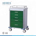 AG-GS001 koyu yeşil serisi güç kaplama çelik 5 çekmeceli ilaç depolama hastane arabası