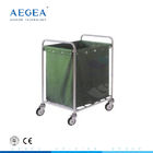 Kirli giysiler için AG-SS013 paslanmaz çelik hastane taşıma arabası